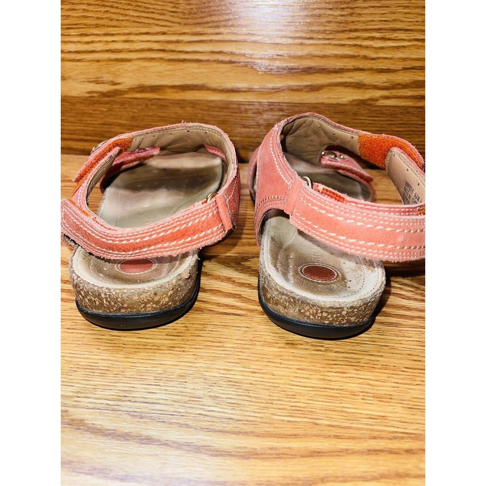 Clarks Un Structured Sz 9 1/2m Melon Leather Stra… - image 3